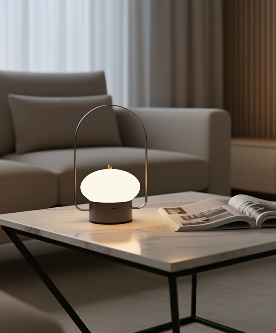 BRUMA | Lámpara LED portátil, con regulador de intensidad y temperatura