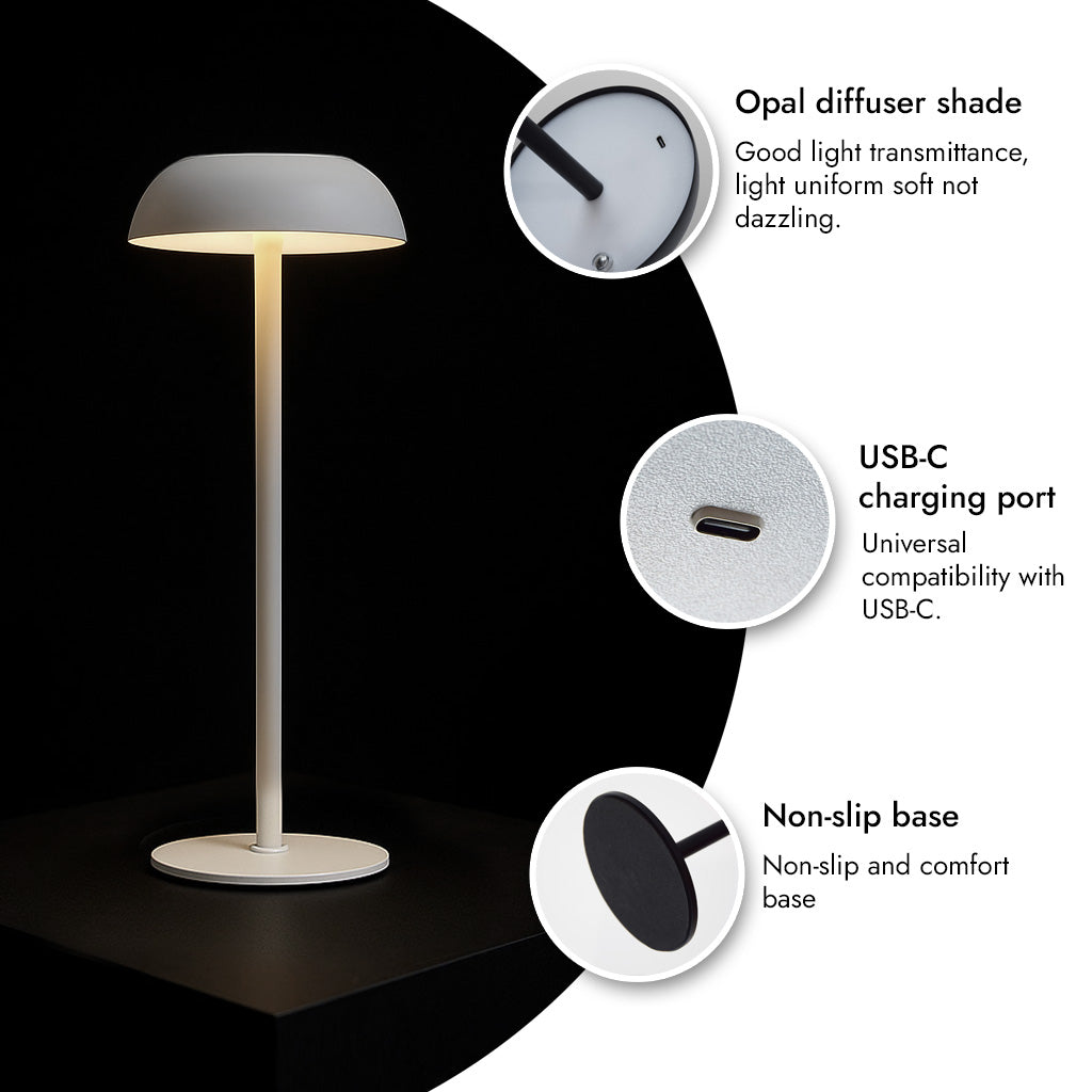 VANTA | Táctil, dimmable, temperatura regulable, USB-C